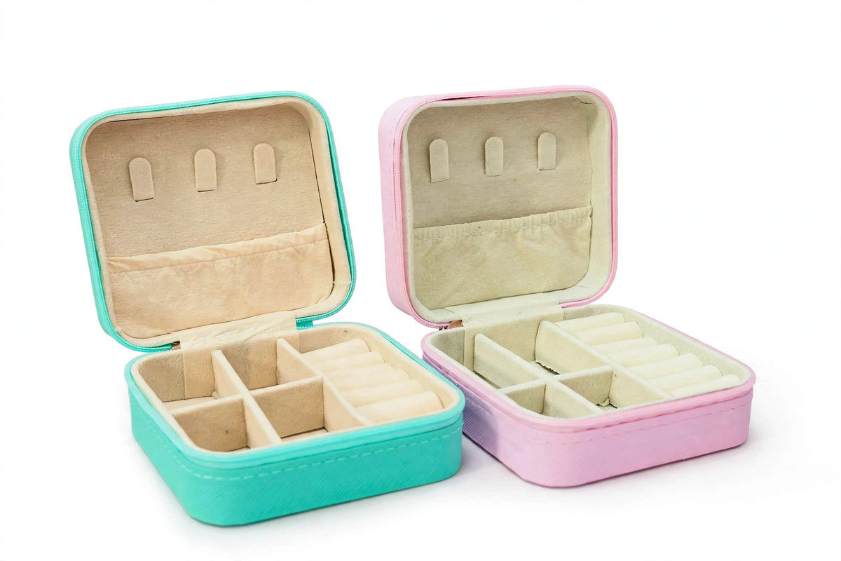 Mini Joyero Viajero Compacto - Estuche Organizador de Joyas