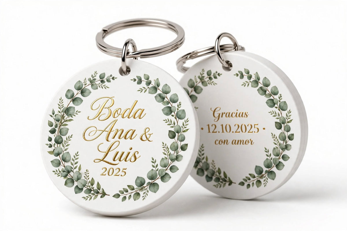 Llavero Circular MDF Personalizado | Recuerdo a Doble Cara 5cm