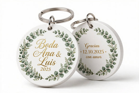 Llavero Circular MDF Personalizado | Recuerdo a Doble Cara 5cm