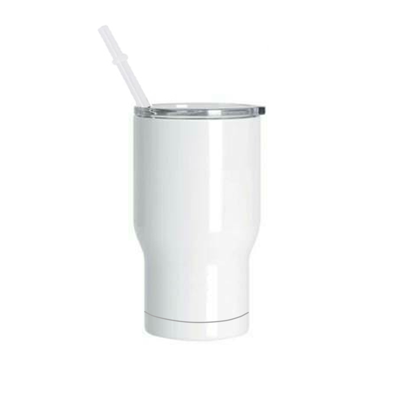 Vaso blanco con sorbete