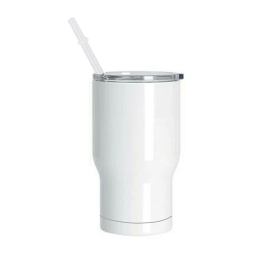 Vaso blanco con sorbete