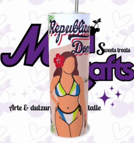 Tumbler República Dominicana - La Chica de la Isla 20oz